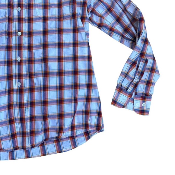 Wrangler George Straight Button Down Shirt Mens Long Sleeve Plaid Large - Picture 3 of 12